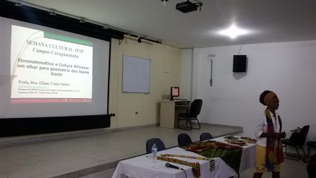 Professora Eliane durante seu colóquio