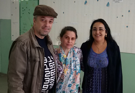 Professores Ricardo Plaza, Rosmari e Lenira