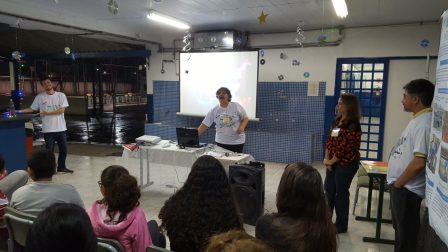 Abertura do evento pela professora Sibele