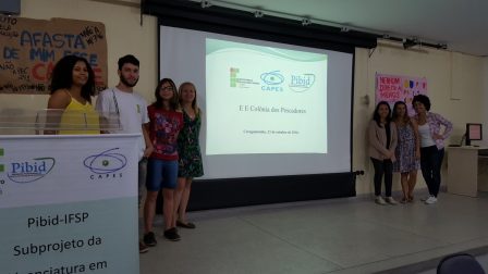 Bolsistas do PIBID da Escola Colônia dos Pescadores
