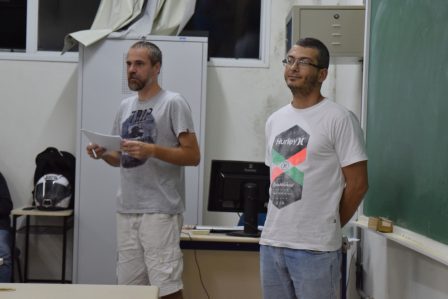 Professor Ederson Wagner e estudante Gil Carelli