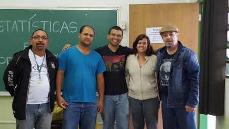 Professores Edward, Robert, Isac, Aparecida e Ricardo Plaza