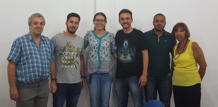 Professores Ricardo, Alex, Flávia, Jurandi, Tiago e Regina