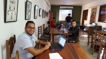João e Rafael, durante as aulas do curso