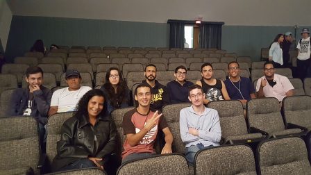 Alguns dos estudantes do IFSP-Caraguatatuba que assistiram a palestra do professor Damineli