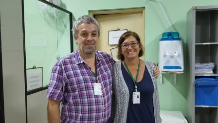 Professores Ricardo Plaza e Maria do Carmo Muterle