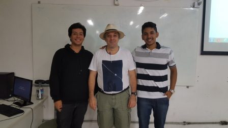 João Vitor, professor Ricardo Plaza e Fabio